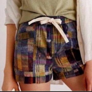 Anthropologie patchwork shorts NEW medium cotton tie dye southwestern